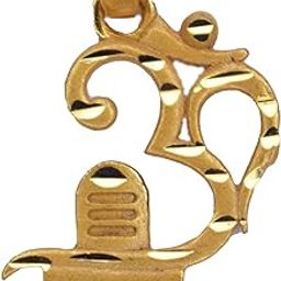 Anshenterpris Gold Om Shiv Chain with Pendant Locket Brass Pearl Brass Pendant-image-20