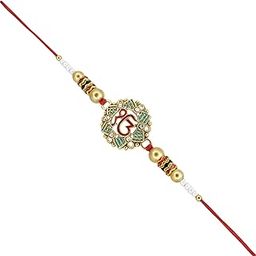 Ek Onkar Divine Punjabi Rakhi, Handmade Traditional Cotton Thread Bracelet Pack of 1 Rakhi with Roli Chawal & Raksha Bandhan Greeting Card, Elegant Design for Brother-2510-image-30