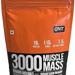 QNT 3000 Muscle Mass Weight Gainer | 18g Protein, 1.5g Creatine, 110g Carbs | 908g, Kesar Kaju Pista | Enriched with Ashwagandha, Ginseng & Tribulus | Supports Muscle Growth & Recovery-19