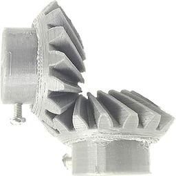 INVENTO 1 Pair 3D Printed Plastic Helical Bevel Gear 16 Teeth, 43mm dia, 15mm Width, 5mm hole, 2.5 Module for DIY Projects-image-43