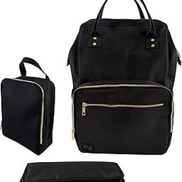 Unisex Baby Premium Diaper Bag, Changing Pad and Bottle Bag, Black, One Size-image-9