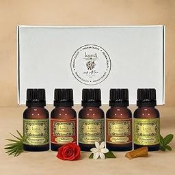 Ksma Aroma Diffuser Combo of 5 (Lemon Grass, Jasmine, Rose, Sandalwood, Citronella) 75ML for Home, Candle, Office, Soap (15ml)-25