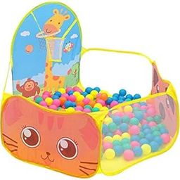 BabyGo Kids Giraffe Basketball Ball Pool for Kids, Play Tent House for 2+ Year Old Girls and Boys, Ball Pit for Kid, Spacious, Lightweight, Portable & Easy to Set Up, (Yellow) (30 Balls)-image-75