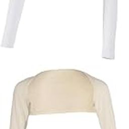 LICHTS®2pcs Elegant One-piece Long Sleeve Arm Cover Shrug Hijab Muslim White Beige|Clothing, Shoes & Accessories | Cultural & Ethnic Clothing | Middle East|2 Piece Muslim Arm Cover Shrug-image-90