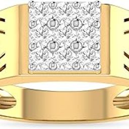 pc jeweller The Fonso 18KT Yellow Gold and Diamond Ring for Men-picture-32