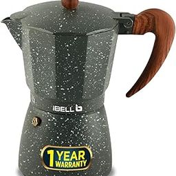 IBELL MP3370S Classic 3 Cup Moka Pot Espresso Maker/Percolator/filter Coffee Maker, Italian Espresso - Grey-picture-10