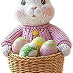 MERISHOPP 2D Easter Bunny Decorative Garden Stake Yard Sign for Pathway Bonsai Outside| Statue| Figurine| Home Décor-90