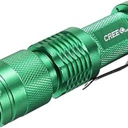 Gadget Hero's Pocket LED Mini CREE XR-E Q5 Flashlight Torch Adjustable Zoom Beam. Green with 3 Flash Mode. 7W, 400 Lumens.-picture-13