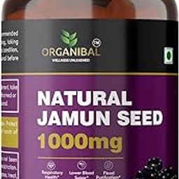Natural Jamun Seed Powder Extract Capsules For Diabetic and Sugar Control | 1000mg-60 Veg Capsules | Natural Diabeties Control Tablets | Maintain Healthy Glucose Level | Gluten-Free & Vegan-image-9