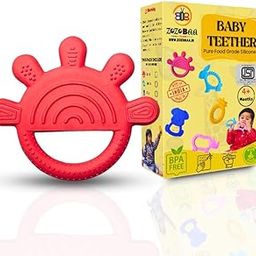 ZoZoBaa Finger Shape Soft Silicone Teether for Baby Gums, Teething Toys for Babies, BPA Free, Pain-Relief, Non-Toxic, 100% Food Grade, Soothing & Smooth Edges Easy to Grasp Chewable-Hand (Pack of 1)-image-89