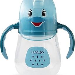 LuvLap Little Dolphin Sipper, Soft Silicone Spout, Anti-Spill, Colour, 210Ml, 6M+, Blue-21