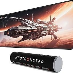 NEUTRONSTAR Spaceship Gaming Mouse Pad, XL Size 800mm x 300mm x 3mm, Stitched Edges, Non Slip Rubber Base,Space Theme, Keyboard Mouse Pad for Office & Home (Universal)-picture-11