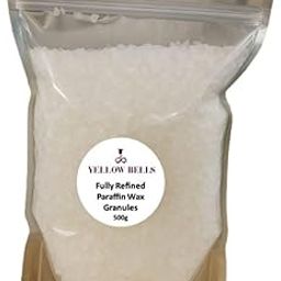 Yellow Bells Fully Refined Paraffin Wax Granules 500g for Candle Making-image-84