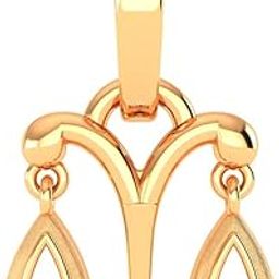 p.c. chandra jewellers 14KT (585) Gold "Libra Balance" Horoscope Pendant (Without Chain) for Women & Girls | 0.7g Gold | Delicate Zodiac Jewellery-picture-27