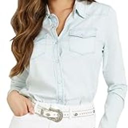 Women Blue Solid Spread Collar Full Sleeves Shirt-image-26