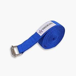 Yogikuti Premium Yoga Belt (9ft- Blue), Yoga Strap, Cotton Yoga Belt, Strap for stretching, Iyengar Yoga Props, Stretching Yoga Strap-picture-32