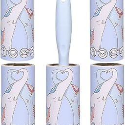 SUUKSESS Tails Lint Rollers for Pet Hair, Sticky, Remover for Couch, Clothes Furniture and Carpet. Dog Hair Remover Cat Hair, Animal Fur, Fuzz. 5 Large Lint Rollers(300 Sheets)-image-85