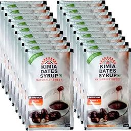 Original Kimia Dates KIMIA DATES Syrup Pack Of 18-25Gm Each | Original Fresh Dates Syrup | Khajur Syrup | Naturally Sweetner | No Added Sugar & Flavors, Liquid-picture-13
