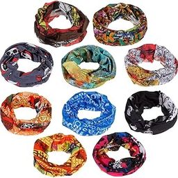 Unisex Headwear Headband Head Wrap UV Sports Bandana Magic Scarf Face Mask (Free Size, Random Colour and Design) Pack of 6-image-23
