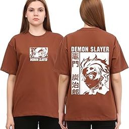 Pure Cotton Oversized Anime Samurai T-Shirt for Women & Men | Baggy Fit Drop Shoulder Unisex Graphic Tee | Half Sleeve Streetwear | Korean Cool Aesthetic Casual Trendy Look-image-0