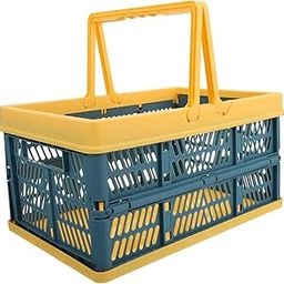 JECOMPRIS Practical Folding Storage Basket Multi-functional Handheld Plastic Organizer for Groceries Snacks and Home Use Lightweight Easy to Clean and Convenient for Everyday Storage-image-88