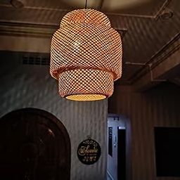 The Alpines Bamboo Lampshade Three Part Hanging Lamp Without Bulb Natural & Handmade Hanging Lamp For Hotel, Resturant, Cafe, Home Decor Lights (12 INCHES)-image-38