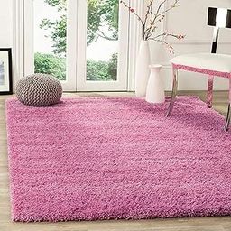 Roar Carpet_Handwoven 3D Carved Super Soft Shaggy Collection (4x4 Feet, Pink) Microfiber & Polyester Silk Touch Rugs Living Room Bed Room and Hall-image-27