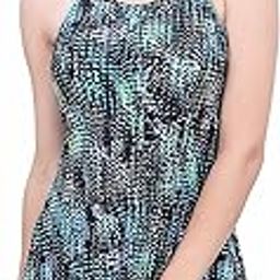 Women's Nylon Racer-Back Padded One-Piece Swimsuit with Boy Leg (LA_LS_253_Multi)-image-4