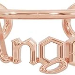 925 Sterling Silver 18K Gold and Rose Gold Plated Angel Script Ring | Gift for Women and Girls | With Certificate of Authenticity and 925 Stamp-image-67