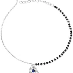 925 Pure Silver Anti Tarnish Anklet for Women | Double Chain Evil Eye Triveni Nazar Anklet Silver Authentication Certificate | Wedding, Party, Office Wear Ankle Chain | Gift for Her-image-70