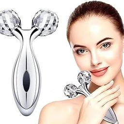 360 Rotate Face Massage Roller - 3D Manual Massager Roller for Skin Lifting and Wrinkle Removal - Women Face Massager Roller, chin massager for double chin, 3d massager roller for body pain and Legs, Pro Series Bikini (grey)-image-83