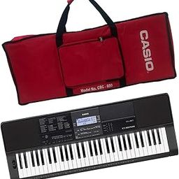 Casio CT-X870IN 61-Key Touch Sensitive Portable Keyboard with Carry Case (Red)-0