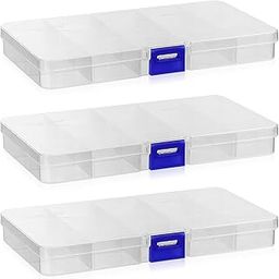 3 Pcs Transparent Box, Box for Storage, Organisers with 15 Compartments, 6.81 * 3.93 * 0.86 In Storage and Organiser for Earrings, Beads, Travel Accessories-picture-11
