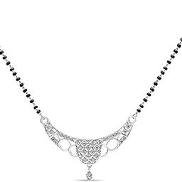 925 Silver Water Drop Mangalsutra | 925 Silver Mangalsutra with CZ Diamonds | Minimal Jewelry for Women| 925 stamp-image-27