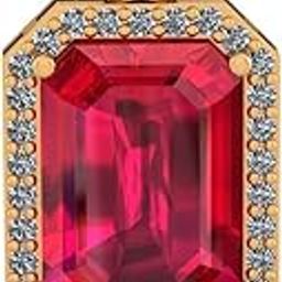 Certified 10.25 Ratti 9.00 Carat Deluxe Quality Natural Natural Burma Ruby Manik 92.5 Sterling Silver Gold Plated Pendant/Locket Gemstone (Shape Square)-17