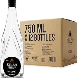 Kelzai Volcanic Natural Mineral Still Water | Naturally Filtered and Rich in Minerals - 750 ml (Glass Bottle - Pack of 12)-image-11