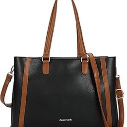 Structured Laptop Tote Bag for Women | Faux Leather Work Bag with 14-Inch Padded Sleeve, 3 Compartments, Zip & Magnetic Closure | Elegant Everyday Tote for Office, College & Commutes-image-17