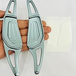 Grey CNC Metal Paddle Shifter S-Koda Slavia Interior Styling Parts Extensions Car Paddle Shifter Cover Compatible with S-Koda Slavia Auto Accessories-image-39
