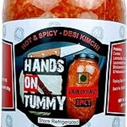 Hands on Tummy - Sauerkraut Spicy (1 Kg) - Sauerkraut - Spicy Fermented Cabbage Pickle - Probiotic - Organic-image-66