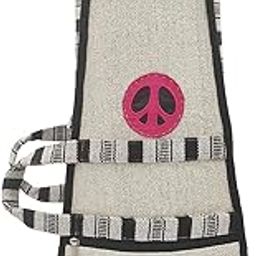 The House of tara Modern Ukulele Bag | Ethnic Handloom Fabric Bag for Concerts | Multicolor | with External Zipper Pocket | Waterproof Padded Case | for Men and Women | Light Grey 1-image-49