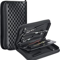 PERFEHAIR Large Hair Stylist Scissor Holder Pouch Cases for Hairdressers, Salon Tools Holster Bag, Pu Leather, Black-image-34