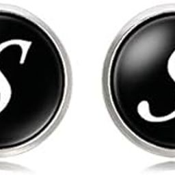 Exclusive Collection Alphabet A Statement Stainless Steel Cufflinks for Men-24