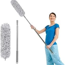 Kitchen Haven Extendable Microfiber Duster, Set of 1, Grey, Telescopic Handle for High Reach Cleaning-image-5