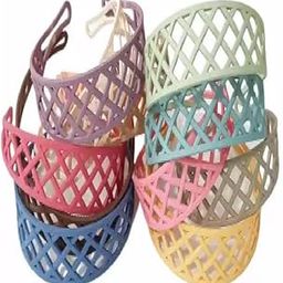 6 Pieces matte Finish Plastic Headbands with Fine Comb Teeth, Set of Wide Plastic Headbands and Plastic Matte Hair Bands Woven Pattern Hair Bands (Multicolor)-60