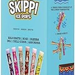 Skippi All Desi Flavour Ice Pops Box. Kala Khatta, Rose, Jaljeera, Imli, Chilli Guava, Aam Panna (2 Qty of 6 Indian flavours, 12 Ice pops X 70ml each) (Pack of 24)-image-14
