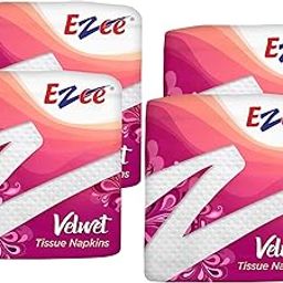 Ezee Velvet Tissue Paper Napkins 400 Pulls | Ultra Soft & Absorbent | Pack of 4 x 100 Pulls Each Pack-18