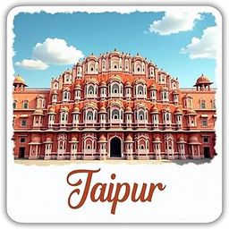 GiftOday Jaipur Pink City Theme Souvenir Wooden Refrigerator Stylish Fridge Magnet - Jaipur Fridge Magnet Perfect Souvenir Gift for Office, Kitchen, Fridge Decoration | Size 3x3 Inch | Pack of 1-image-37