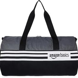 Gym Trainer Sports Duffle Bag With Shoe Compartment| Water- Resistant| For Men/Women (Black- Grey)-48