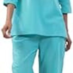 Women's Cotton Dobby Green Co-ord Set-image-53