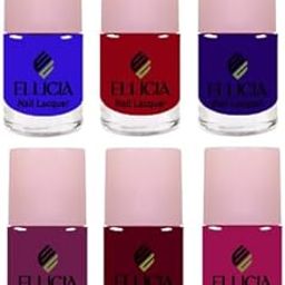 Ellicia Nail Polish is a premium, long-lasting nail paint with a glossy finish | This quick-dry, chip-resistant formula ensures smooth application and vibrant color | Ideal for parties, and festive Pack of 6 (Multicolor 9)-image-73